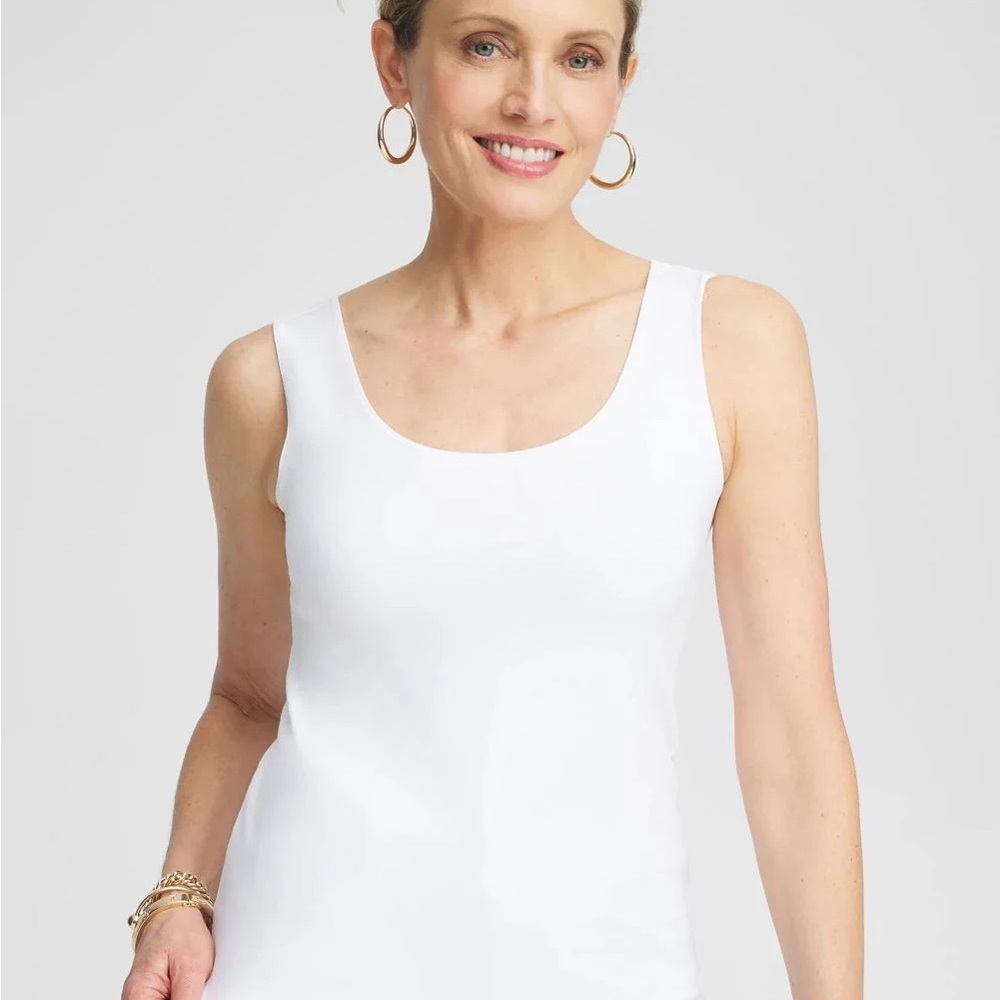 Chico's Microfiber White Tank Top
